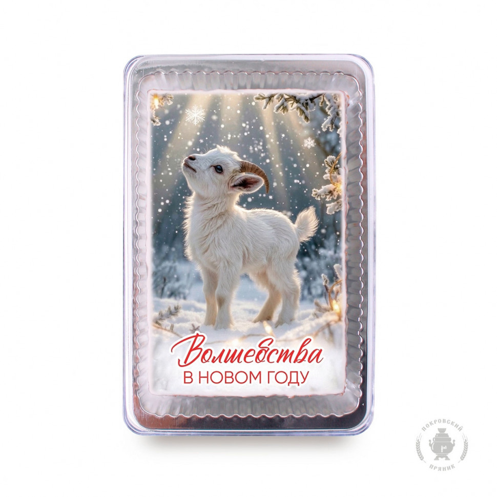  Пряник 140г новогодний №19 Козочка Волшебства в Новом году! (в подарочной пластиковой упаковке) в Свободном