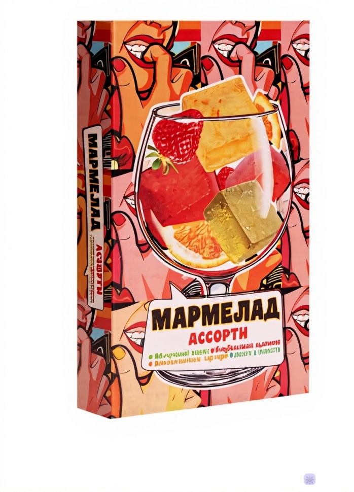 Мармелад АлкоАссорти(яблочный виски, клубничный просекко, апельсиновый вермут, лайм текила) 110г в Свободном