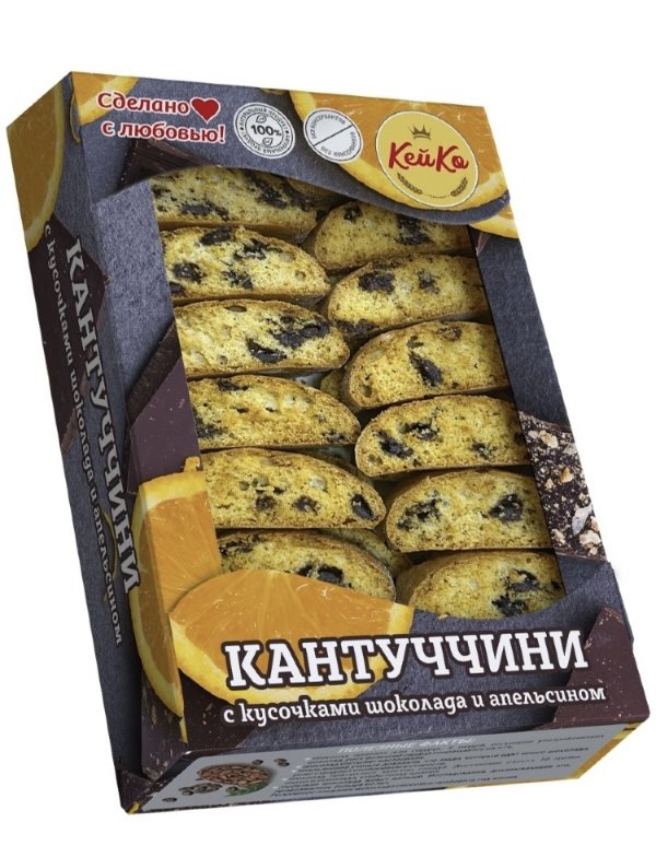 №3 Кей Ко Кантуччини с кусочками шоколада и апельсином, 200г   в Свободном