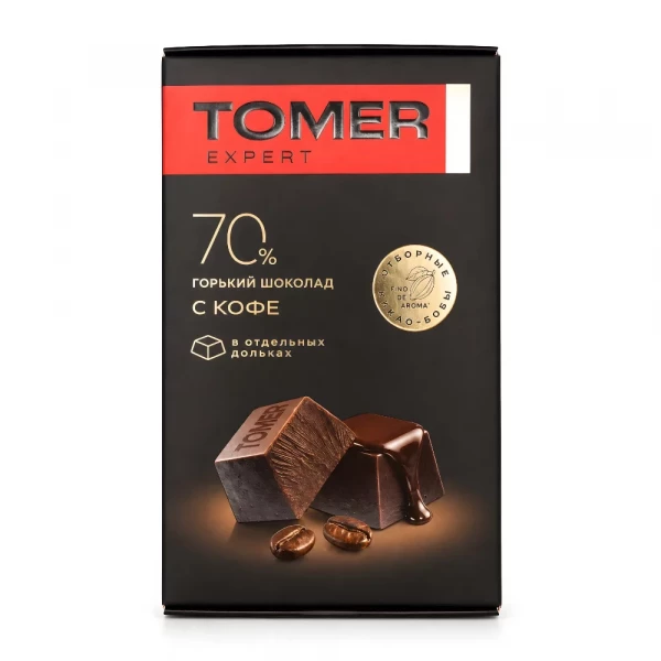 №1 Фабрика Томер  Горький (70%) шоколад с КОФЕ, 90г  в Свободном