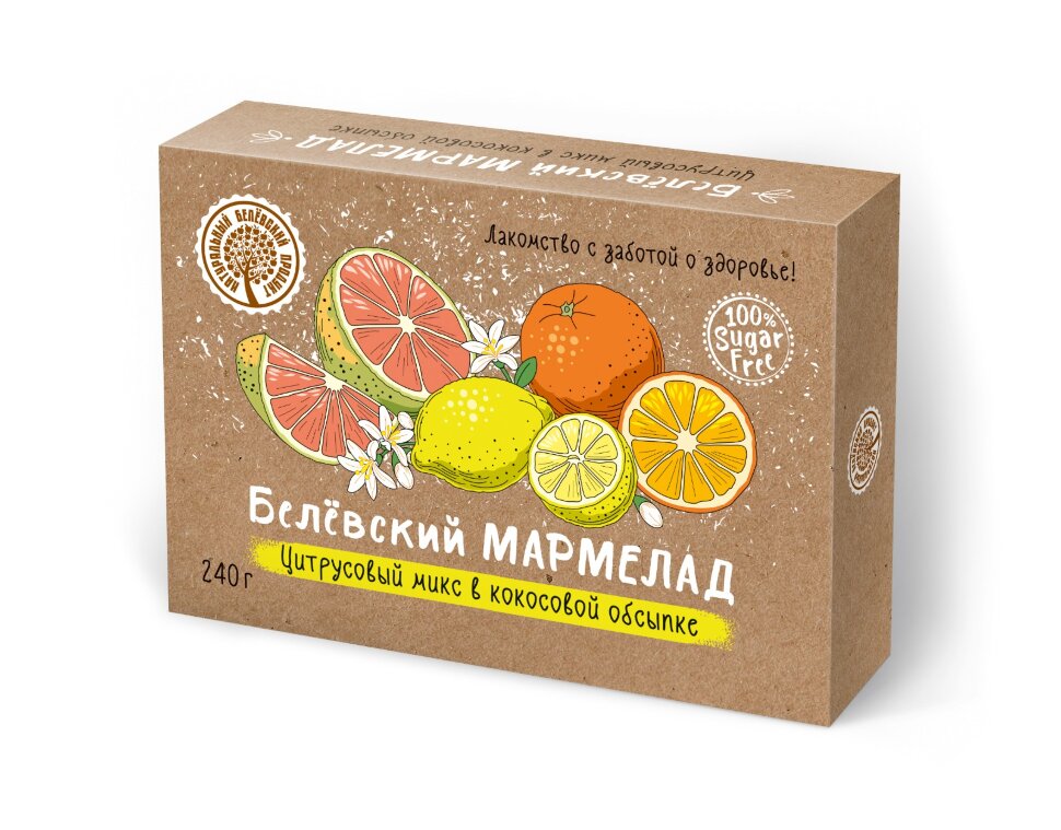  Мармелад белевский на фруктозе 240г "Цитрусовый микс" в Свободном